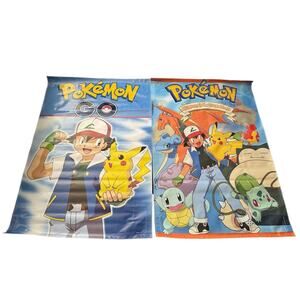 Pokemon Adventures Bounce House Jumper Theme Party Banners Lot Of 2